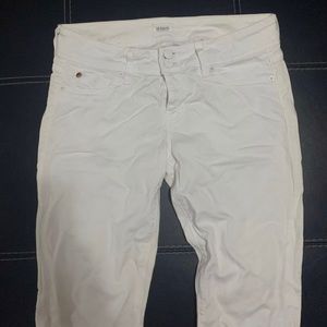 Hudson white crop jeans